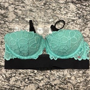 PINK Teal Push-up Bra